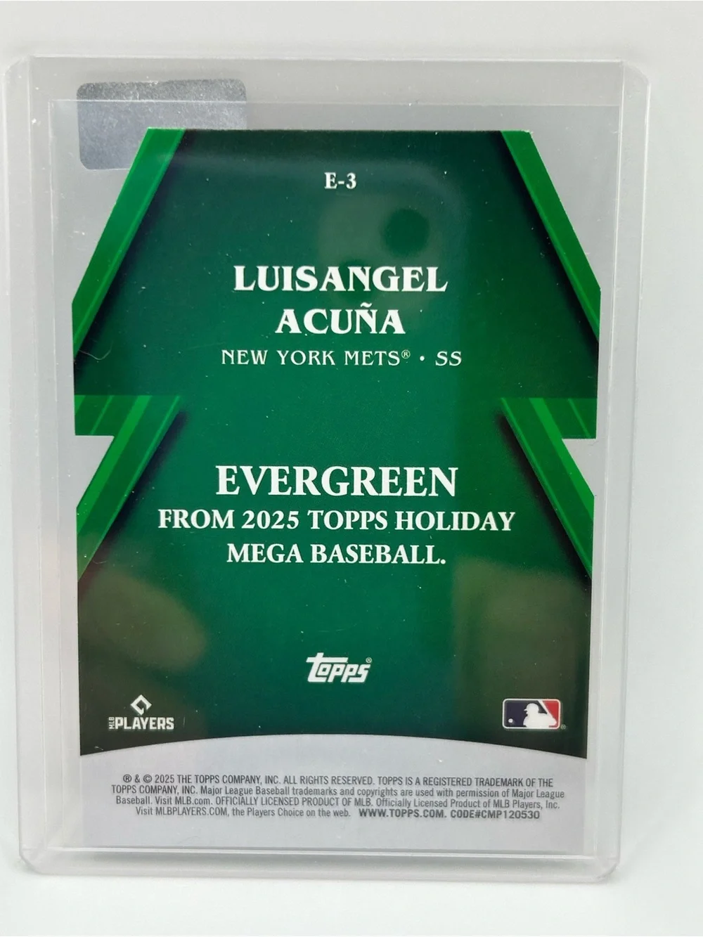 Luisangel Acuña Evergreen Rookie Holiday Baseball Card ⚾️ New York Mets